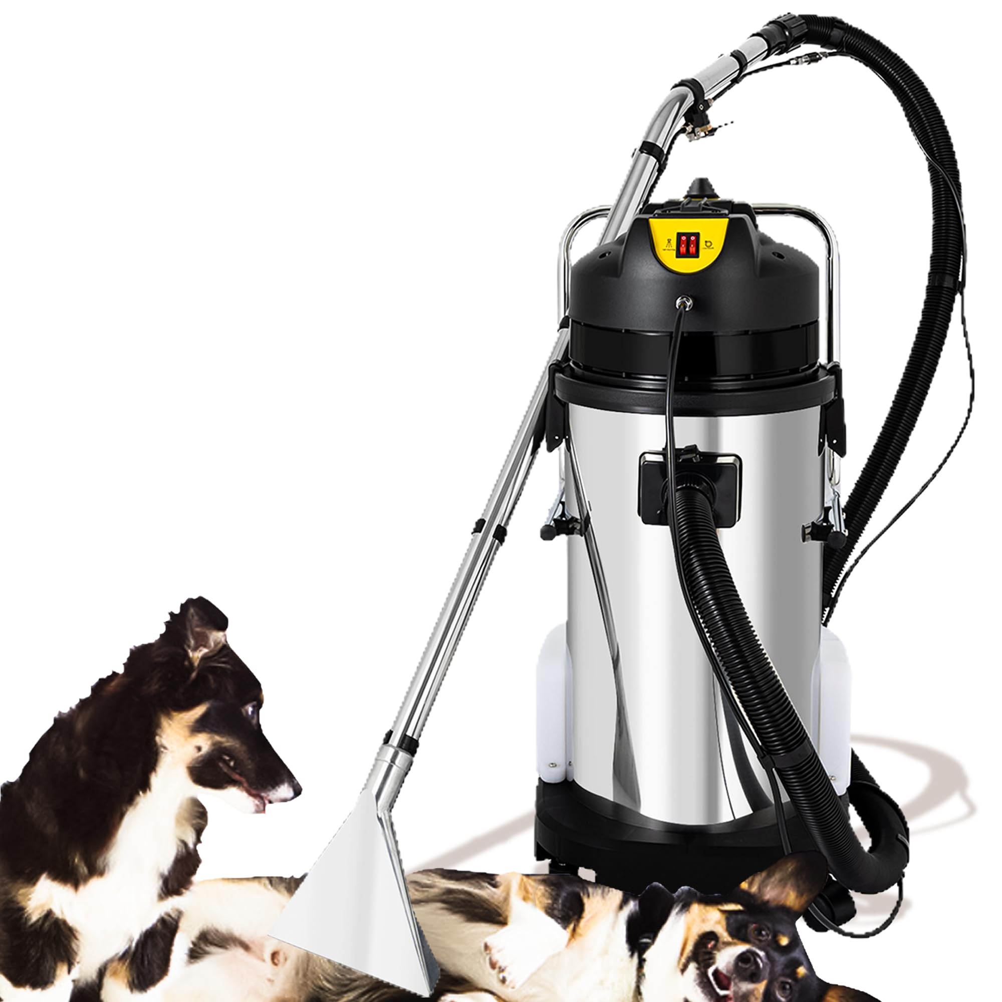 TBVECHI 1000W 3-in-1 Commercial Carpet Cleaner Machine - 40L/11Gal Professional Carpet Extractor with Sprayer, Floor Brush & Vacuum for Deep Cleaning - Ideal for Hotels, Offices & Home Use (2-Package Shipping)