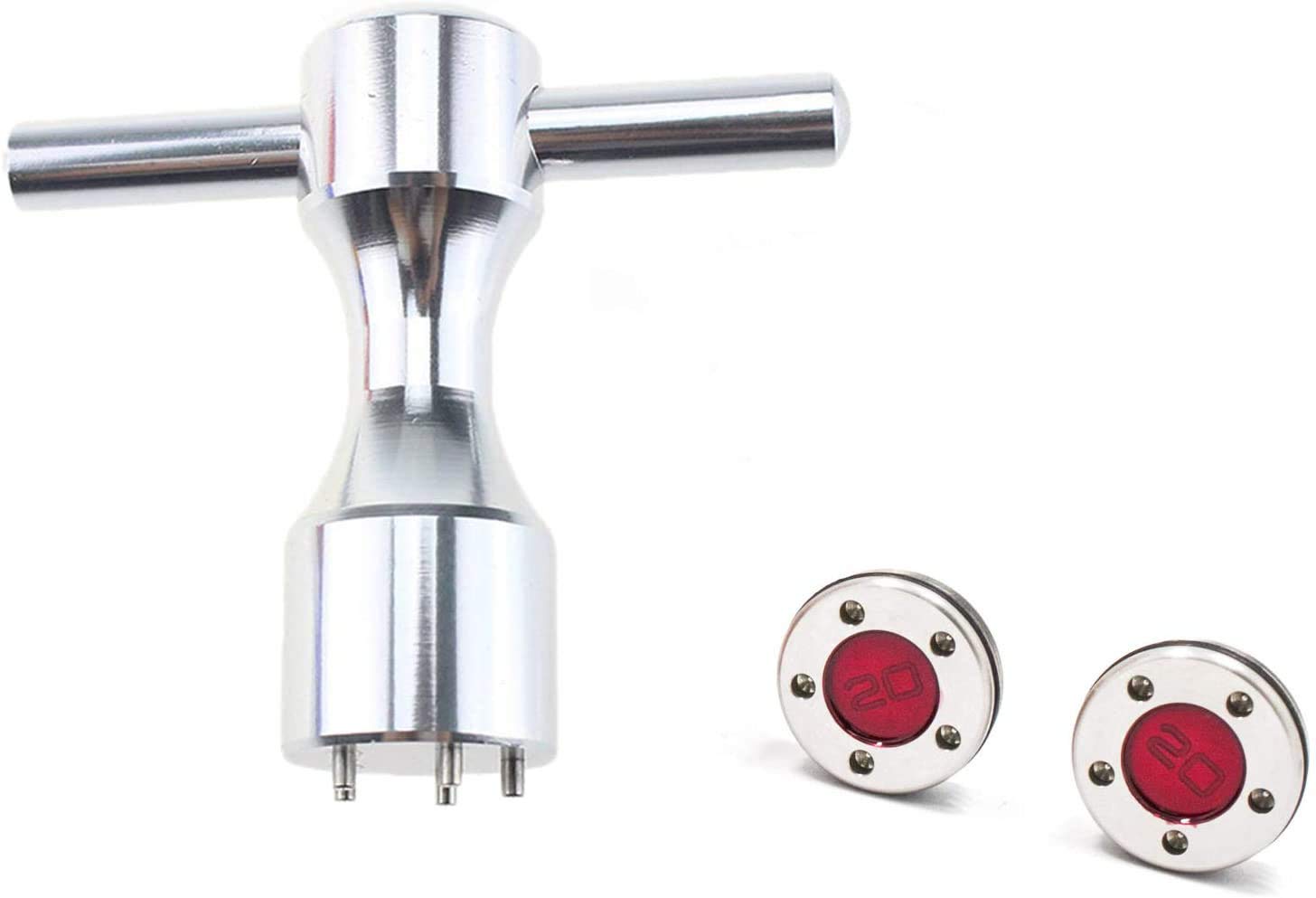 HISTAR 2Pcs Golf Club Weight Kit - Custom Red Weights & Silver Wrench for Titleist Scotty Cameron Putters | Perfect for Swing Adjustment & Putter Customization | Golf Training & Professional Play Accessories