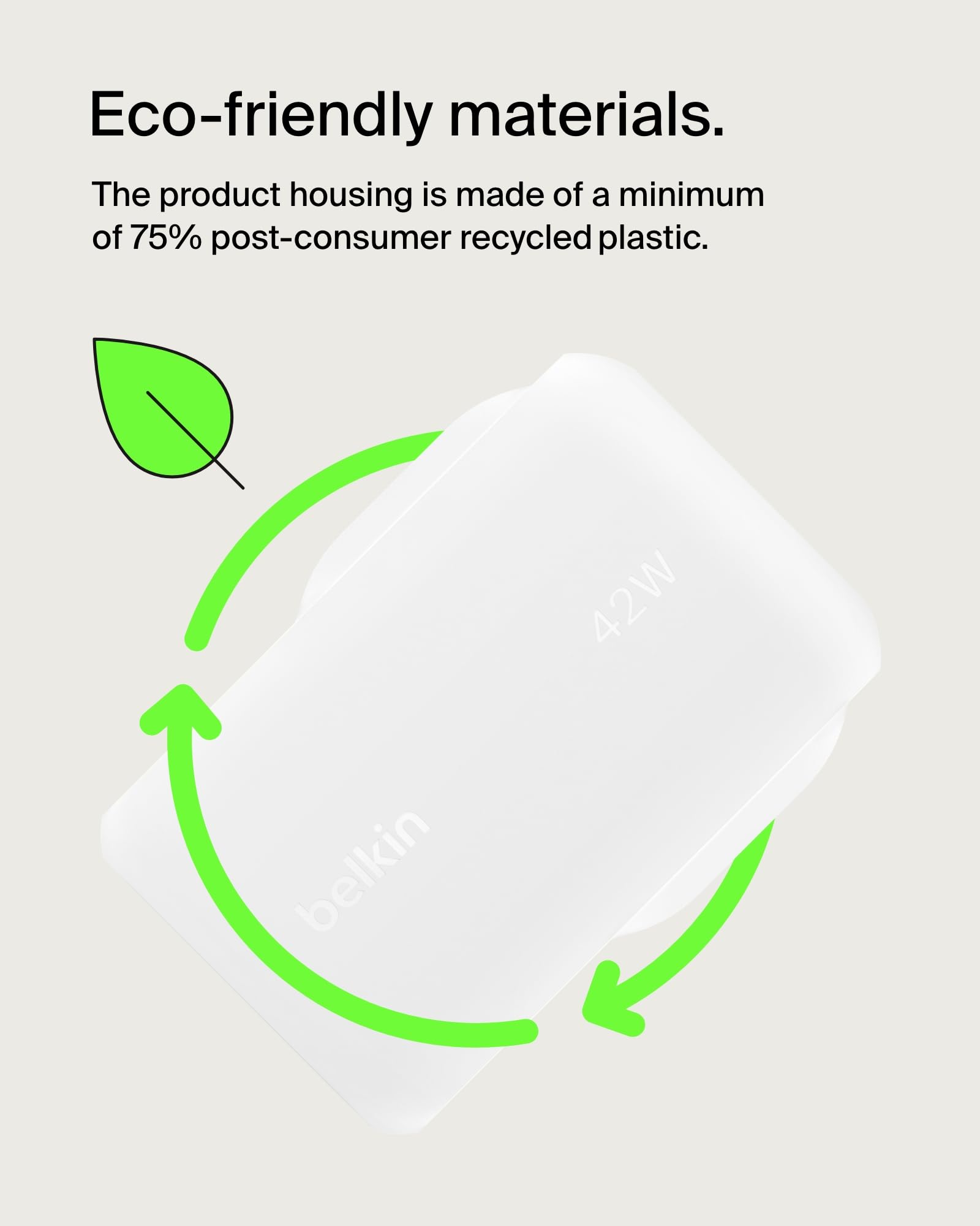 Belkin BoostCharge 42W Dual Port Wall Charger - Fast USB-C & USB-A Charger for iPhone 16 Series, Galaxy S24, iPad, Pixel & More | Compact Travel Charger for Home, Office & Car | White