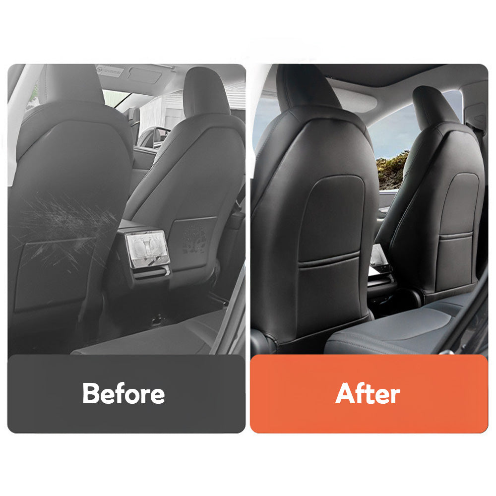 Premium Seat Back Kick Protector for Tesla Model Y (2025+) - Waterproof, OEM Matched Design with Storage Pocket | Car Seat Protector for Kids & Pets | Perfect for Road Trips & Daily Commutes