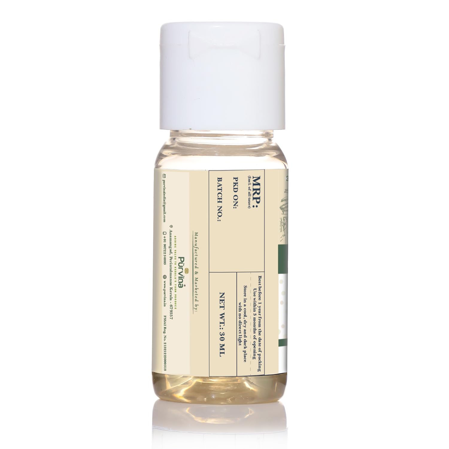Purvina Anti Wrinkle Face Oil 30ml (Pack of 2) - Coconut Milk Moisturizer for Anti-Aging & Hydration - Natural Skincare for Dry Skin & Night Routine