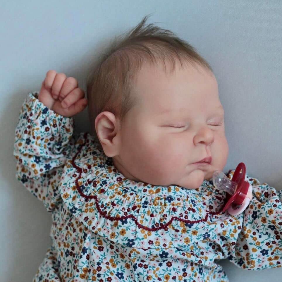 Anano 20 Inch Realistic Reborn Baby Doll - Lifelike Asleep Girl with Vinyl Limbs, 3D Painted Skin & Soft Clothes | Perfect for Collectors, Photography Props, Nursery Decor, and Therapeutic Comfort
