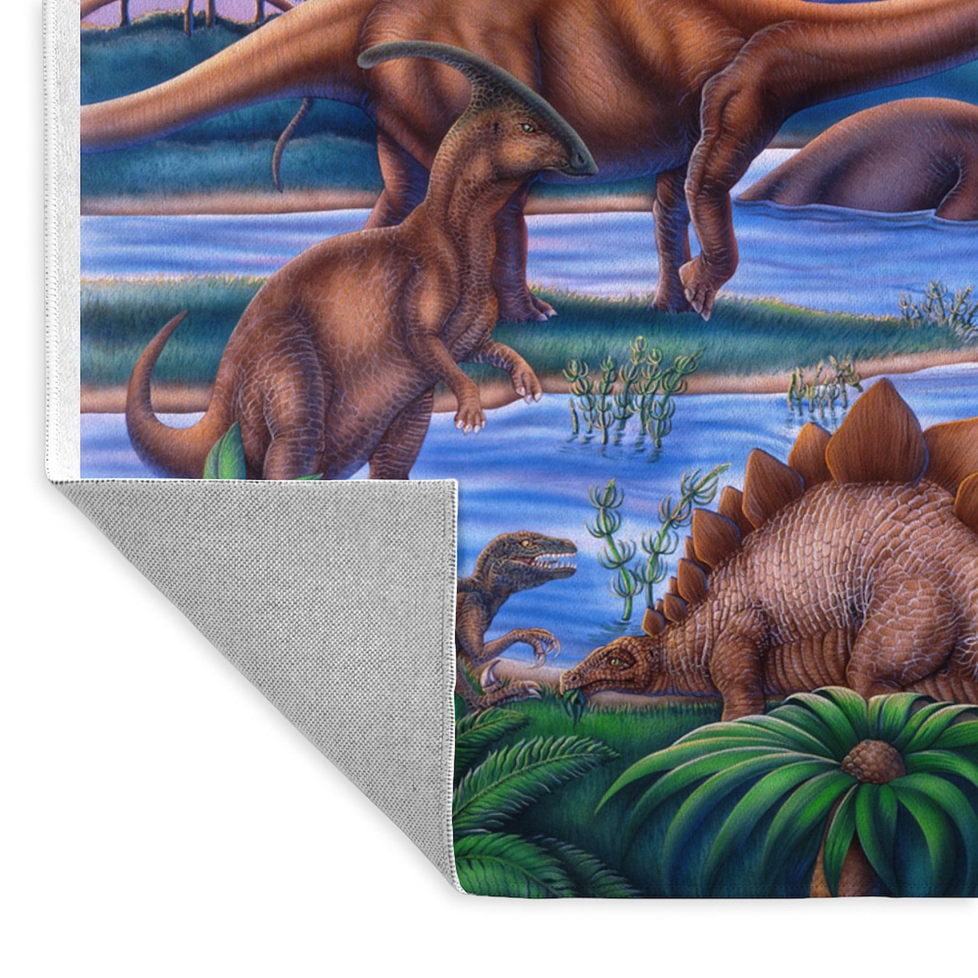 Dinosaurs 3'X5' Area Rug - Non-Slip Decorative Throw Rug for Living Room, Bedroom & Kids Room | Soft Fabric Floor Mat for Home Decor
