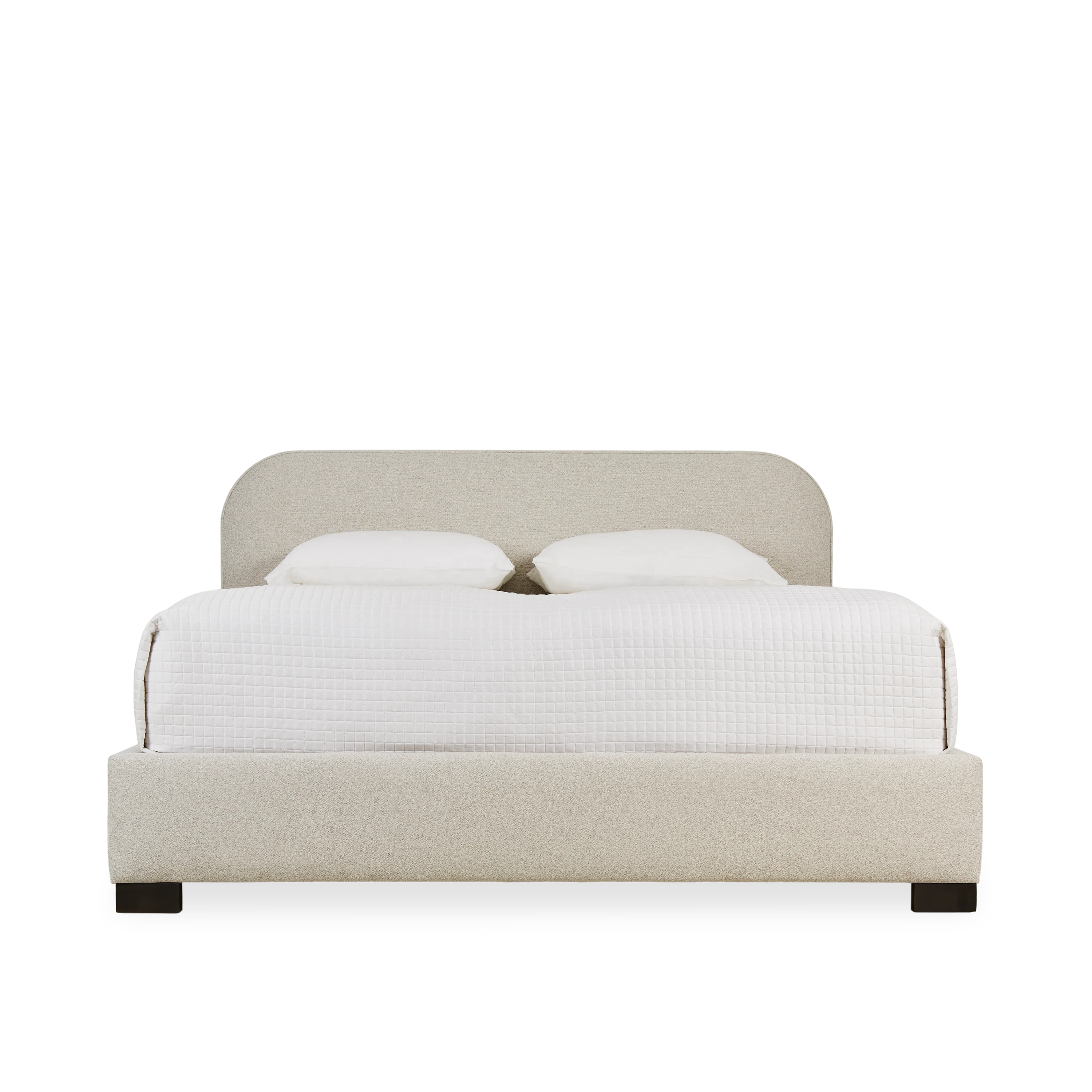 Paxton Round Bed Frame - Modern Platform Bed with Wooden Slats - Perfect for Bedroom, Guest Room & Small Spaces