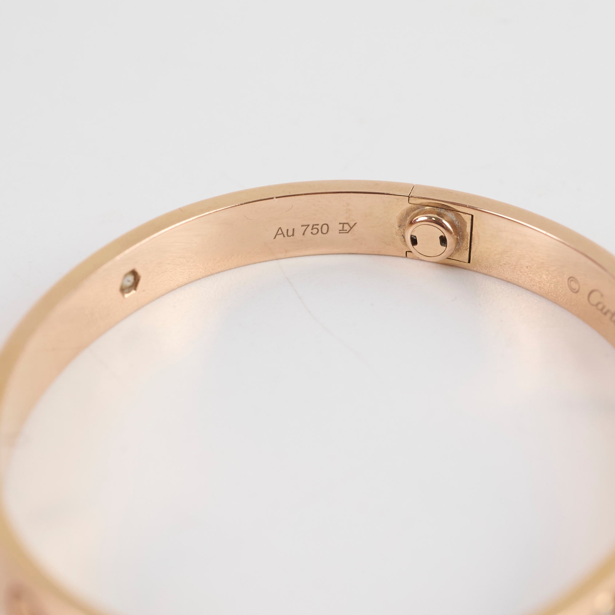 Cartier Love Bracelet with 4 Diamonds - Size 17 - 18K Gold Luxury Jewelry for Women - Perfect Gift for Anniversary, Valentine's Day & Special Occasions