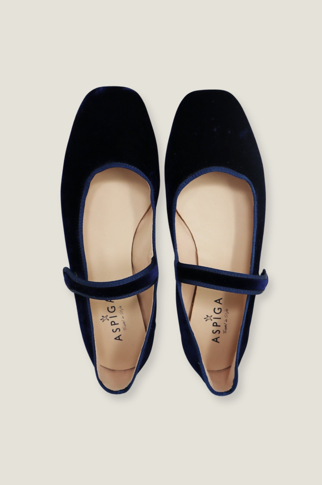 Velvet Mary Jane Shoes for Women - Navy Blue Comfortable Flats - Perfect for Work, Parties & Casual Wear