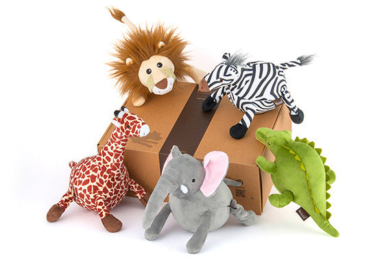 Safari Wildlife Squeaky Plush Dog Toy - Soft & Durable Chew Toy for Small & Large Dogs - Perfect for Playtime, Training & Outdoor Adventures