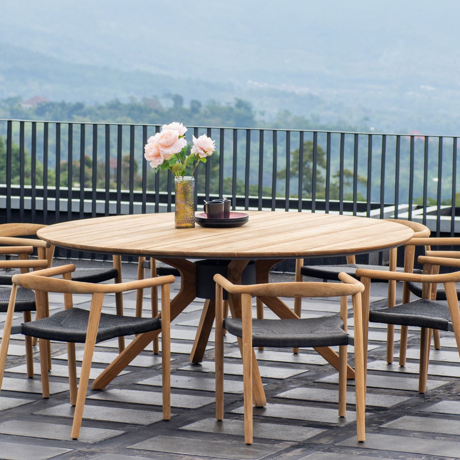 Premium Caledon Teak Dining Table - Solid Wood Outdoor Patio Furniture Set for Garden, Backyard & Poolside Dining - Weather-Resistant & Durable