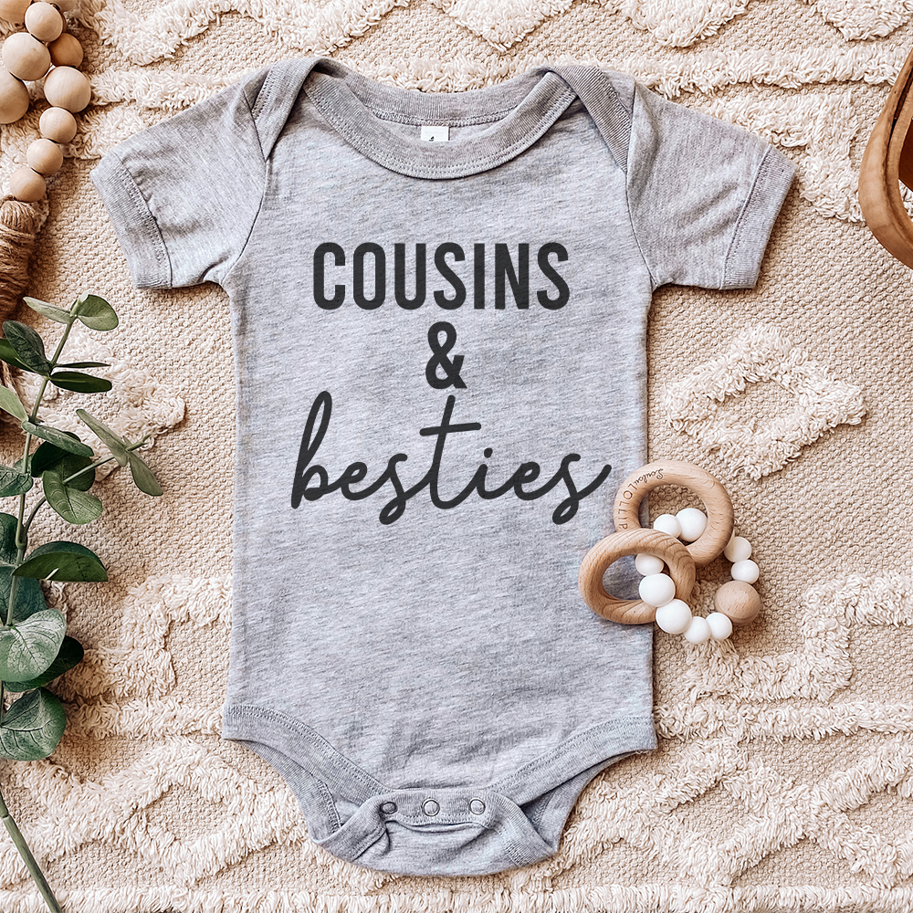 Best Friends & Cousins Baby Bodysuit - Cute Matching Outfits for Twins, Siblings & Friends - Perfect for Family Photos, Birthdays & Playdates