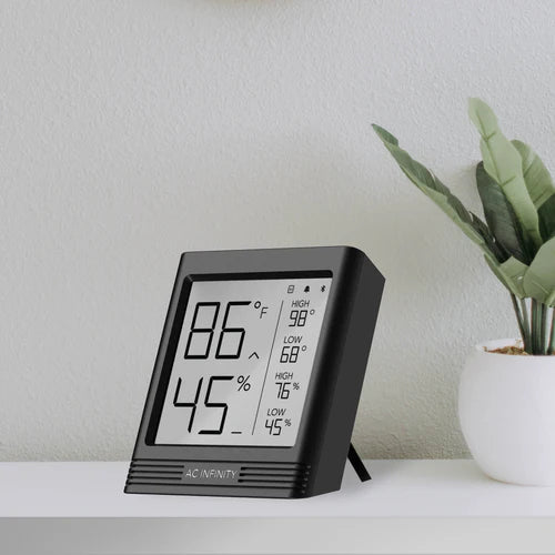 AC Infinity Cloudcom B2 Smart Thermo Hygrometer with Integrated Sensor Probe - Wireless Temperature & Humidity Monitor for Grow Tents, Greenhouses, and Home Use (AC CCB2)