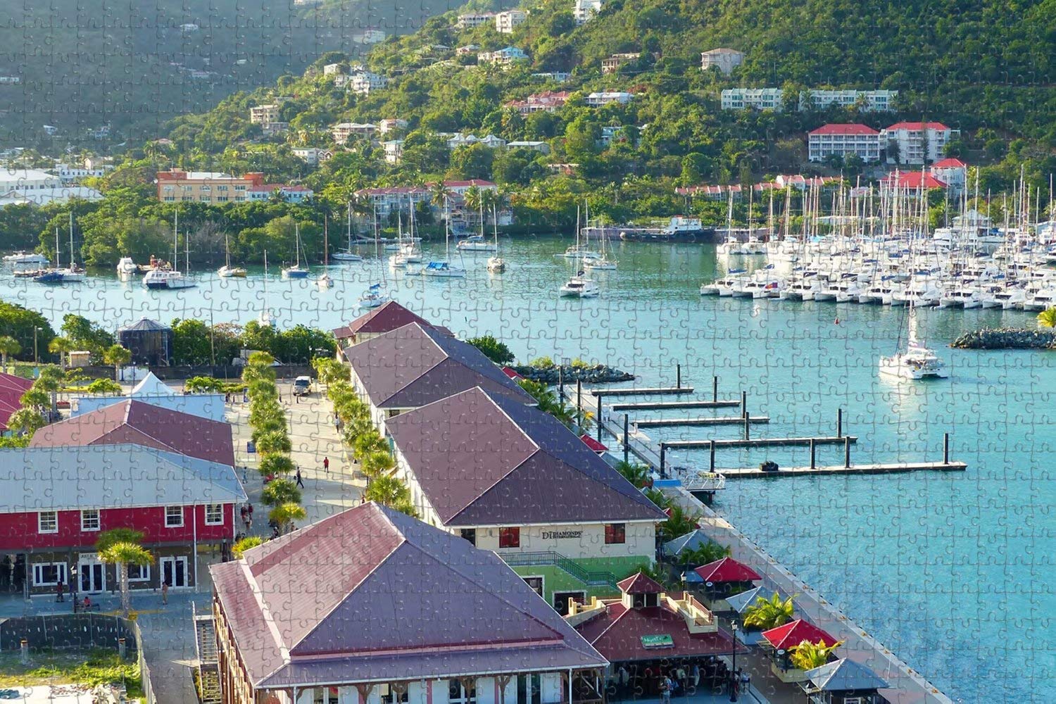 1000 Piece Jigsaw Puzzle for Adults - Road Town British Virgin Islands Scenic Travel Souvenir | Perfect for Relaxation, Home Decor & Gift Giving