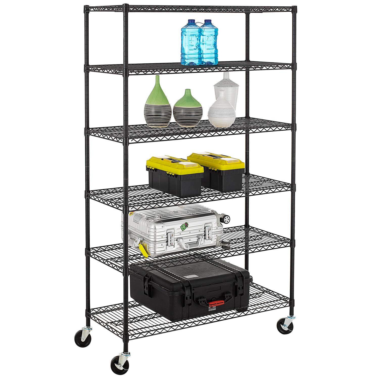 BestMassage Heavy Duty 6-Tier Wire Shelving Unit - 18