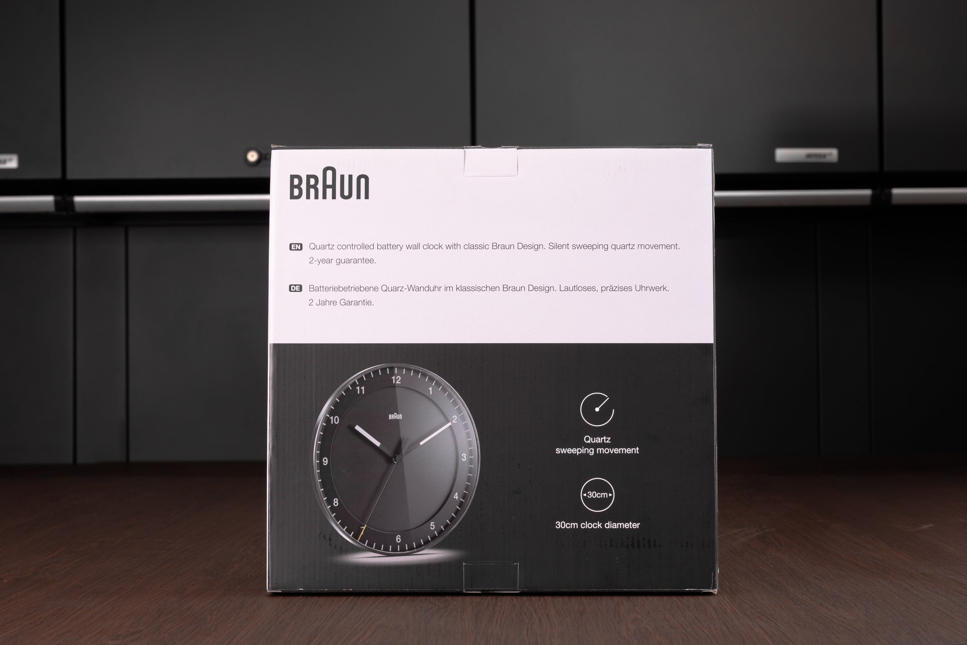Braun Emira Wall Clock - Modern Minimalist Design for Home & Office Decor | Perfect for Living Room, Bedroom, or Workspace