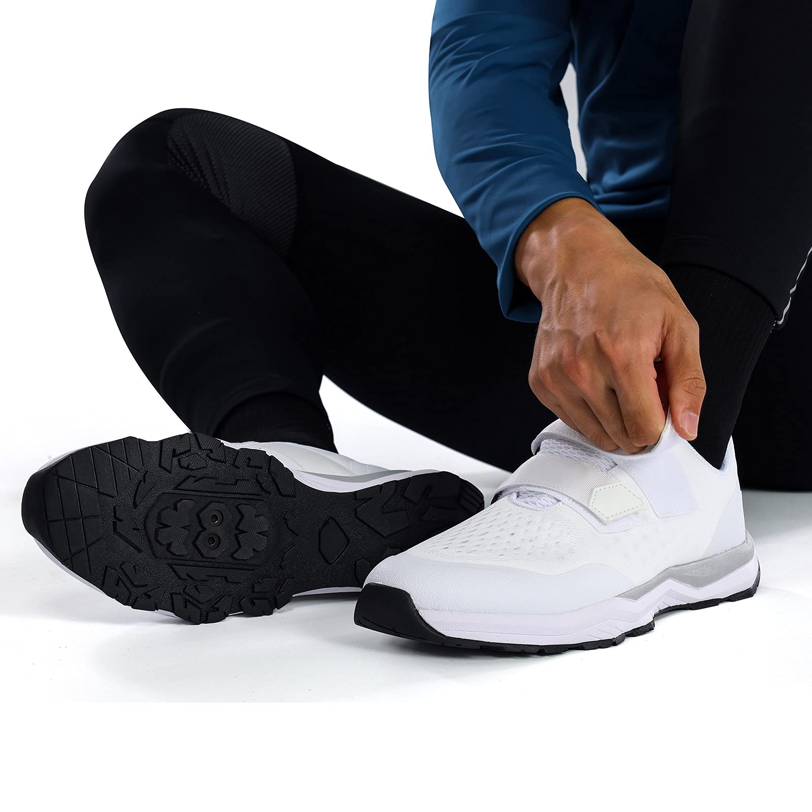 Santic Unisex SPD Cycling Shoes - Mountain Bike & Indoor MTB Shoes for Men & Women | Perfect for Road Biking, Indoor Training & Mountain Trails