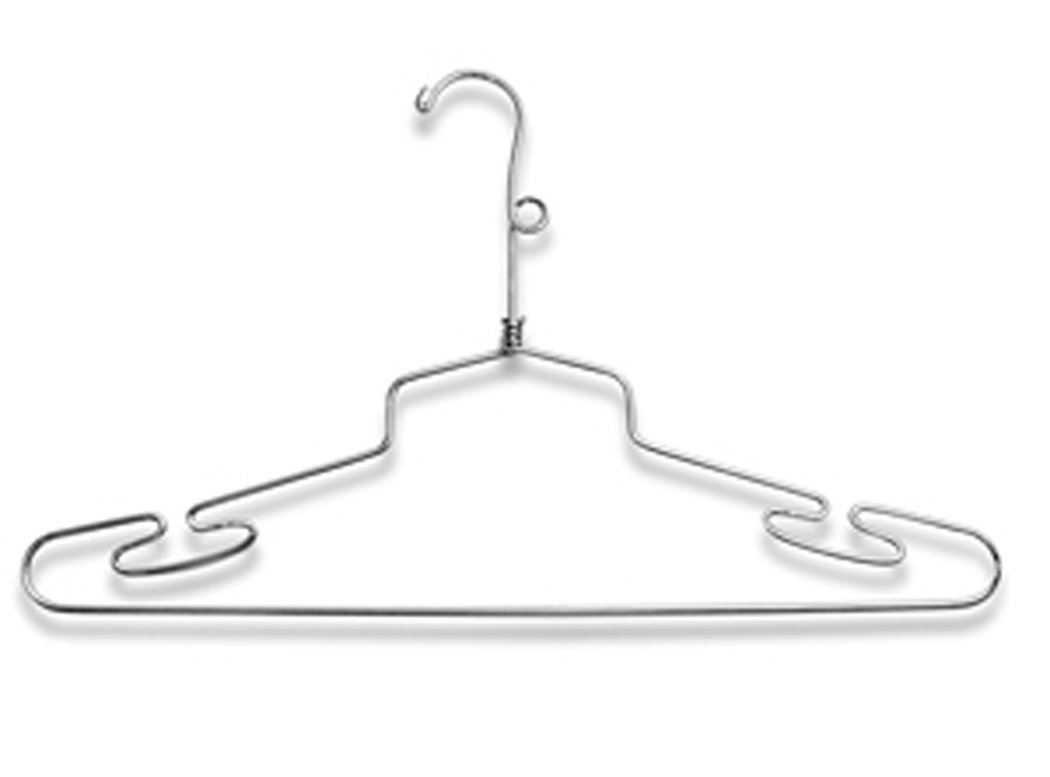 50 Pack Chrome Metal Lingerie Hangers 16