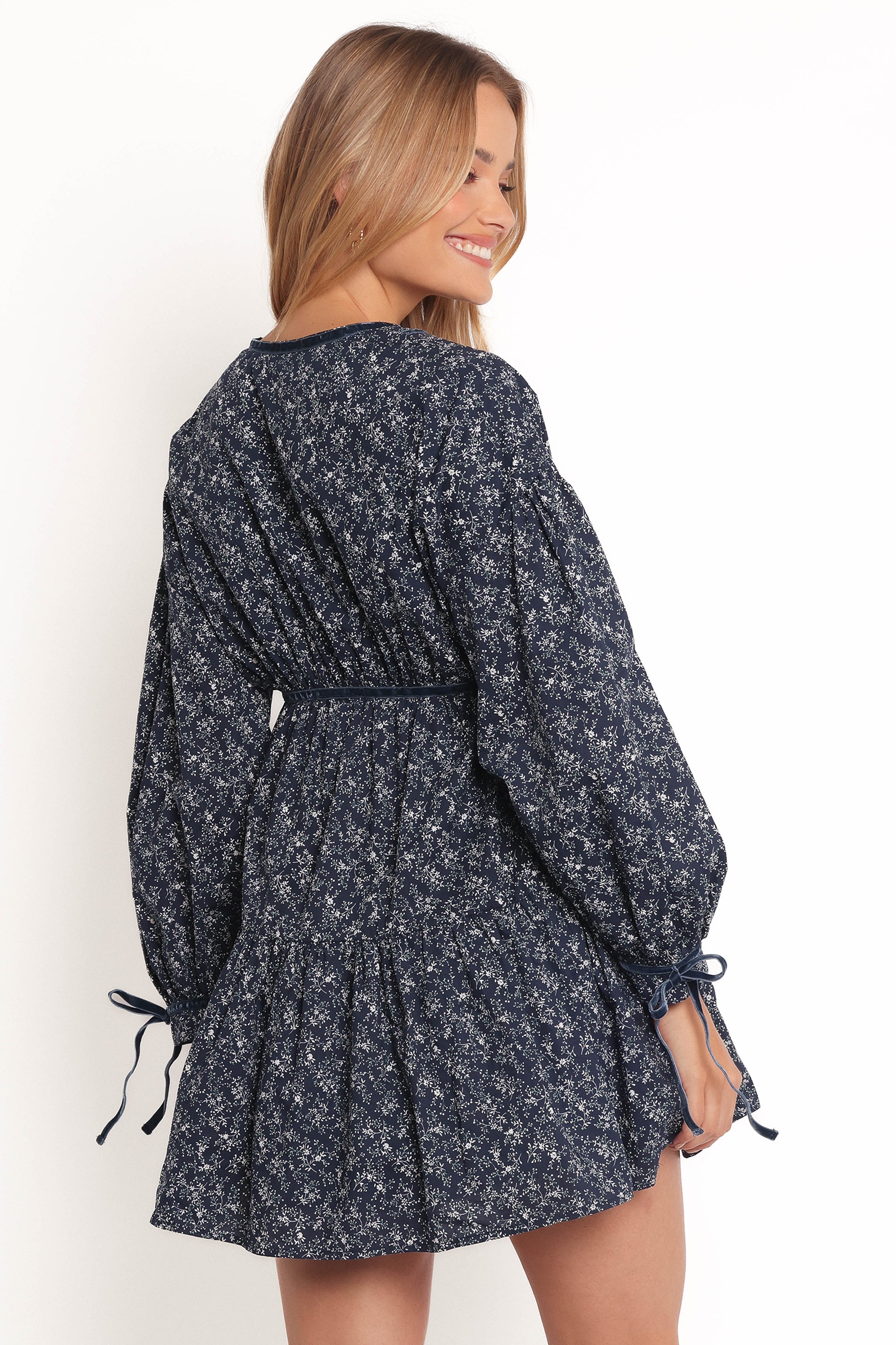 Brooklyn Mini Dress - Blue Floral Print Summer Dress for Women | Casual & Party Wear | Perfect for Beach, Date Night & Vacation