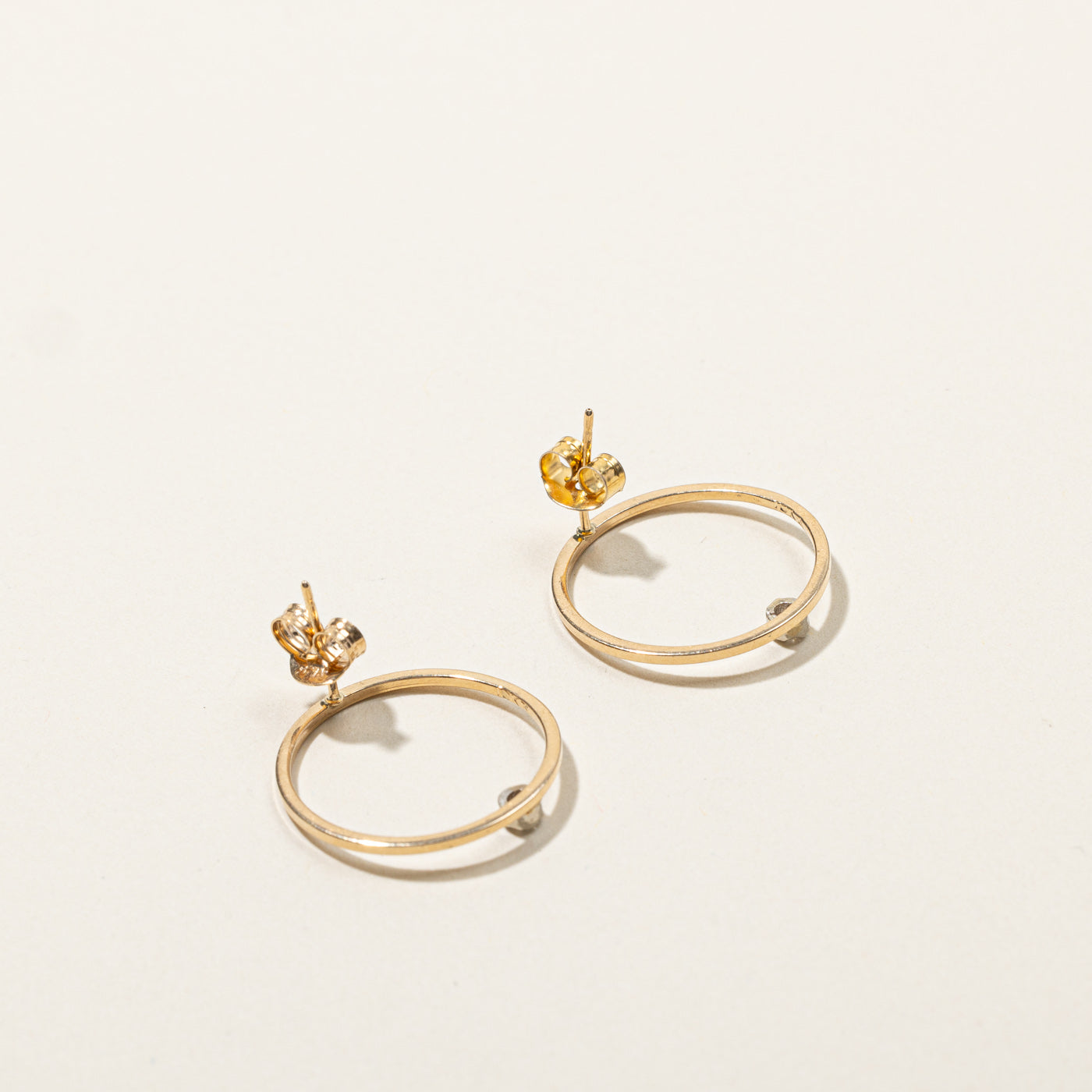0.05ctw Diamond Circle Earrings for Women - 14K Gold Plated Hoop Earrings | Elegant & Durable Jewelry for Everyday Wear, Parties & Gifts