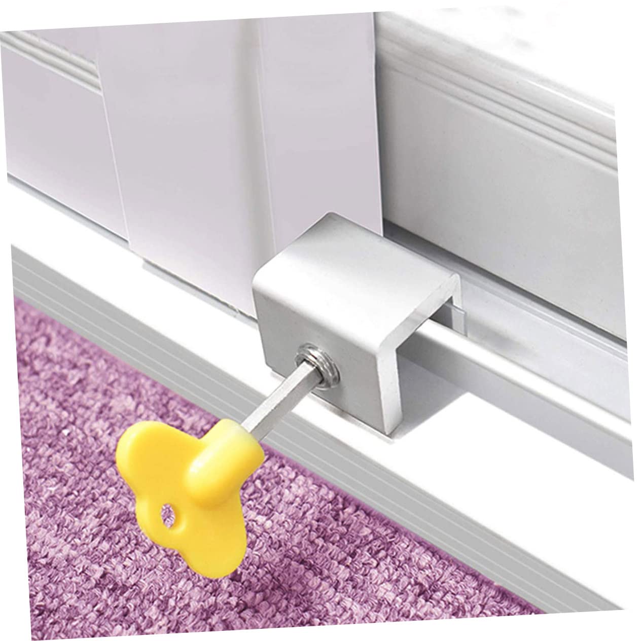 WOONEKY 8pcs Sliding Window Security Locks - Aluminum Alloy Child Safety Locks for Windows | No Drilling Required | Perfect for Home Security & Childproofing