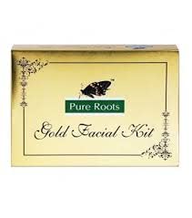Pure Roots Gold Facial Kit (100g) - Brightening & Anti-Aging Skincare Set for Glowing Skin | Perfect for Daily Beauty Routine & Spa Night Self-Care