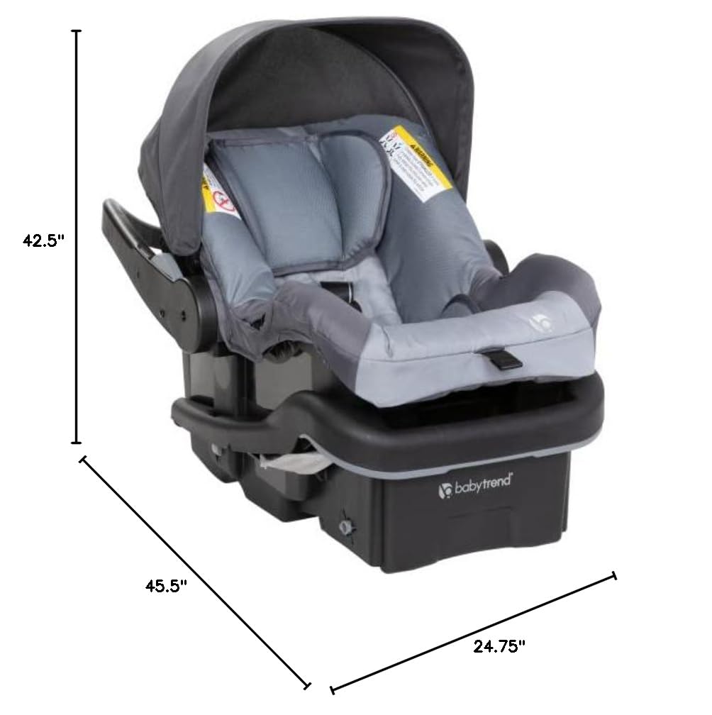 Baby Trend Tango 3 All-Terrain Stroller Travel System with EZ-Lift PLUS Infant Car Seat - Ultra Grey | Lightweight Compact Stroller for Newborns & Toddlers | Perfect for Travel, Shopping & Outdoor Adventures
