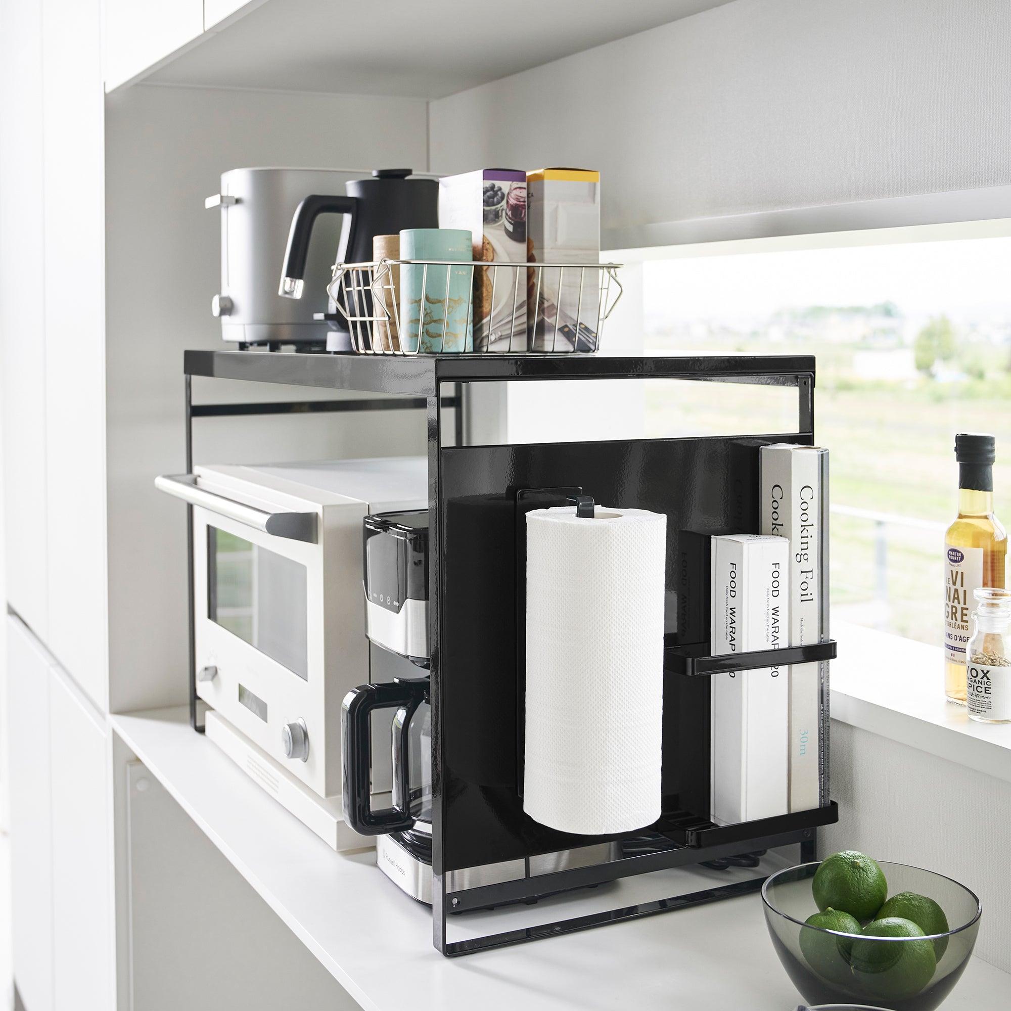 Stainless Steel Kitchen Appliance Organizer Rack - Space Saving Storage for Blenders, Mixers & Small Appliances - Perfect for Countertop, Pantry or Cabinet Organization