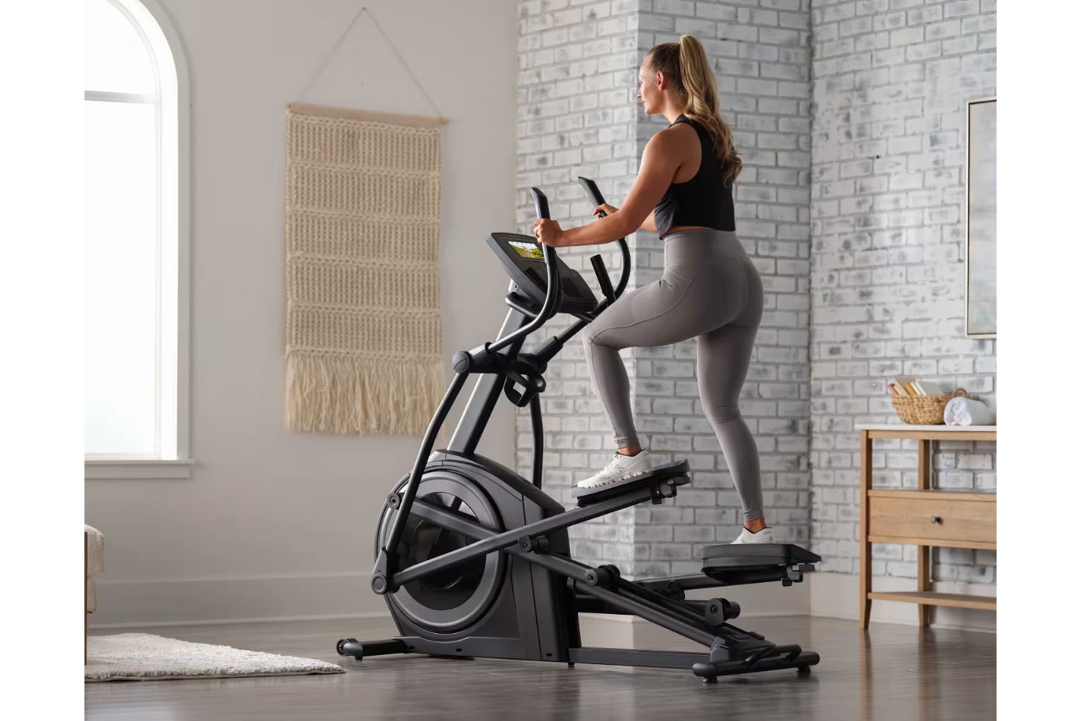 ProForm Plus Carbon E7 Elliptical Machine - Low-Impact Cardio Trainer for Home Gym Workouts | Perfect for Weight Loss & Full-Body Toning