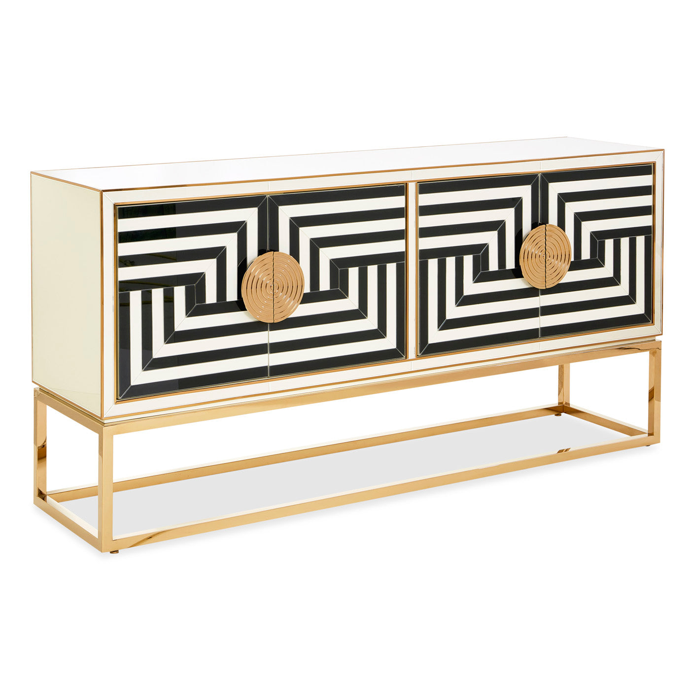 Op Art 64 Credenza - Mid Century Modern TV Stand & Storage Cabinet for Living Room, Bedroom, or Office