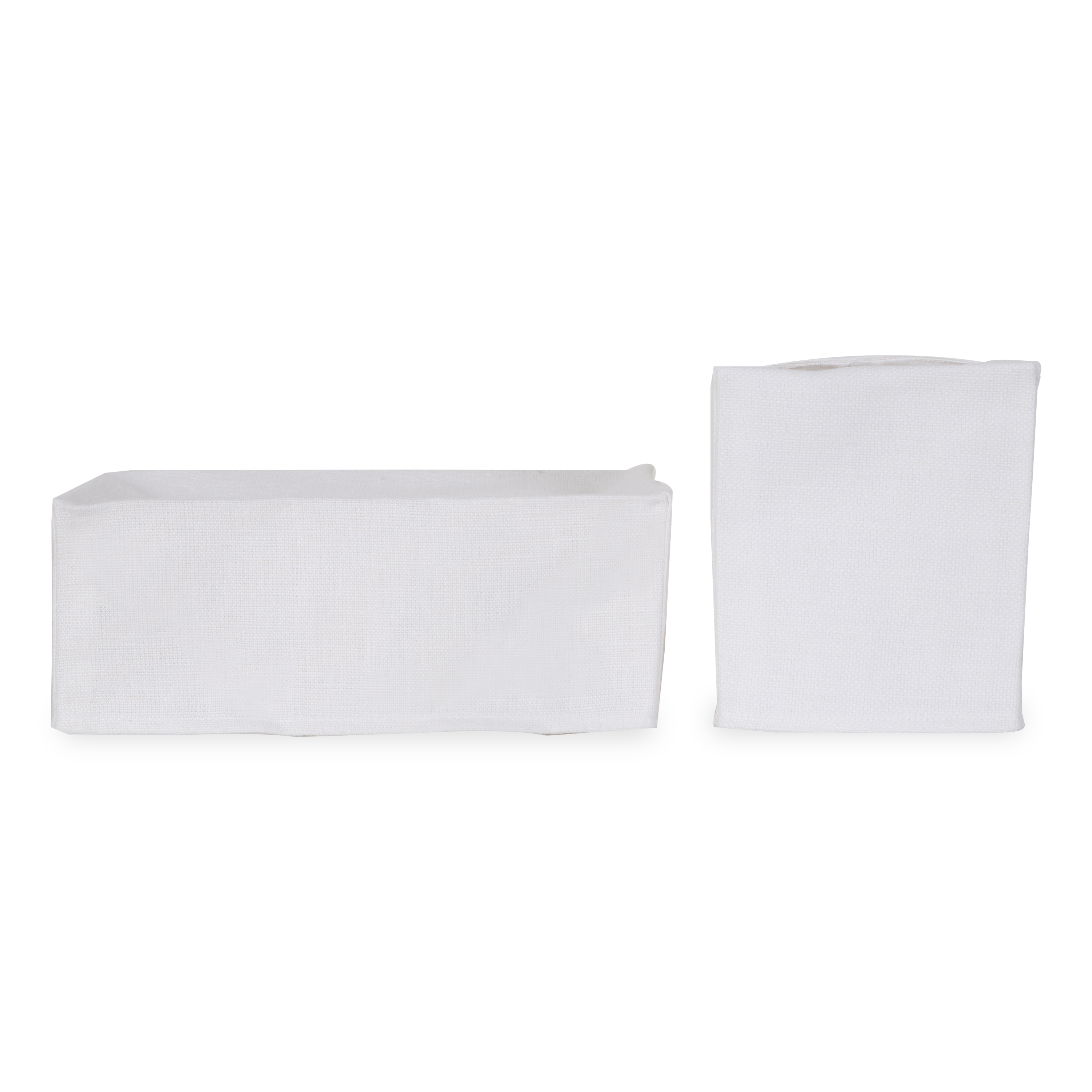 Linen Tissue Box Cover - Elegant & Stylish Home Decor for Living Room, Bedroom, or Bathroom | Soft Fabric Tissue Holder with Floral Design