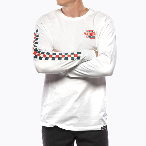 Premium Krest Long Sleeve T-Shirt for Men - Soft Cotton Crew Neck Basic Tee - White - Perfect for Casual Wear, Layering & Everyday Comfort