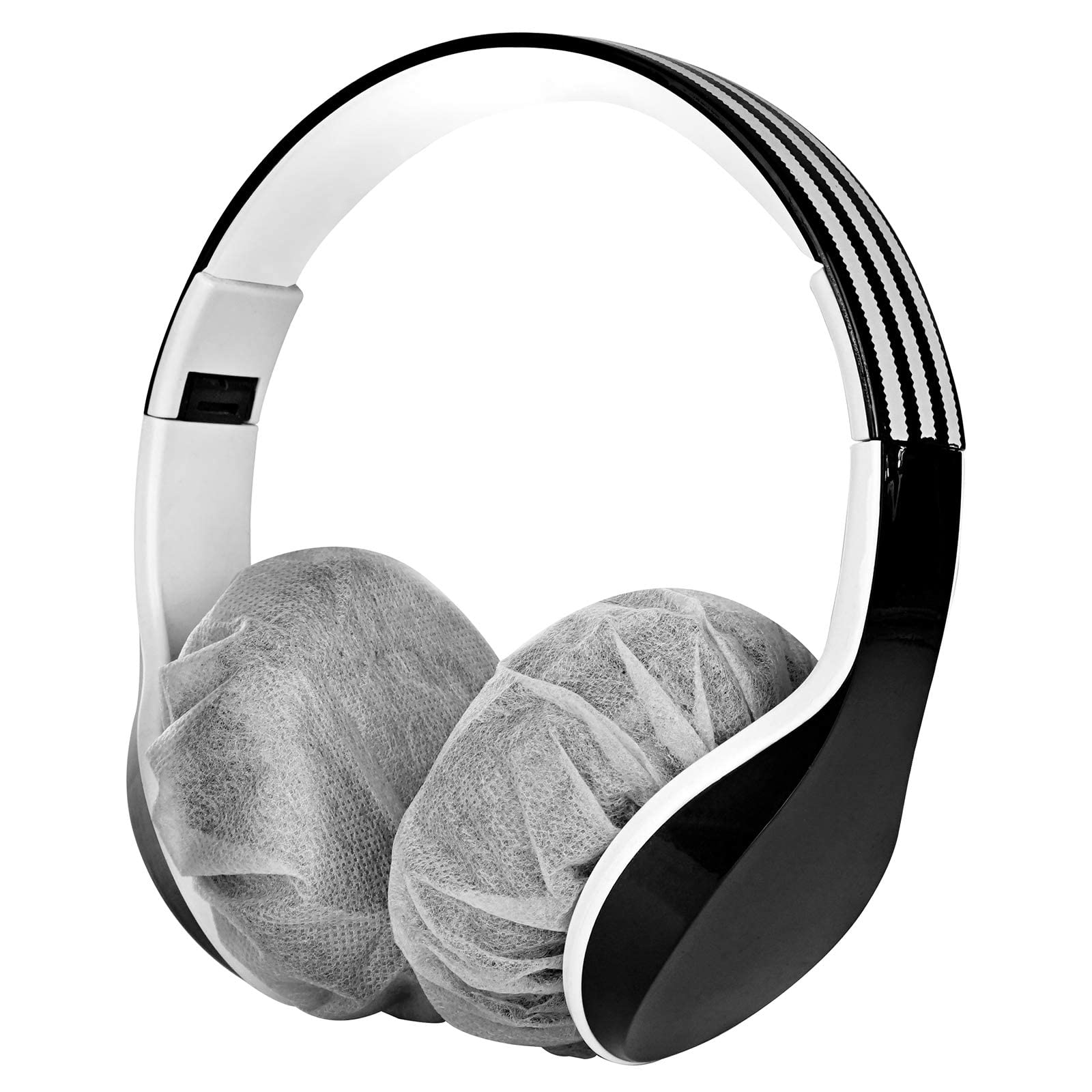 Yizhet 100-Pack Disposable Headphone Covers - Stretchable Non-Woven Fabric Earpad Protectors (7-8.5cm/2.75