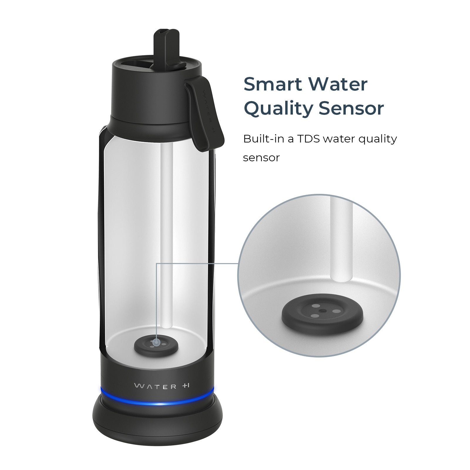 WaterH Vita Smart Water Bottle 18oz - Leakproof Insulated Stainless Steel Bottle with Hydration Tracker & App | Ideal Gift for Fitness, Office & Outdoor Activities