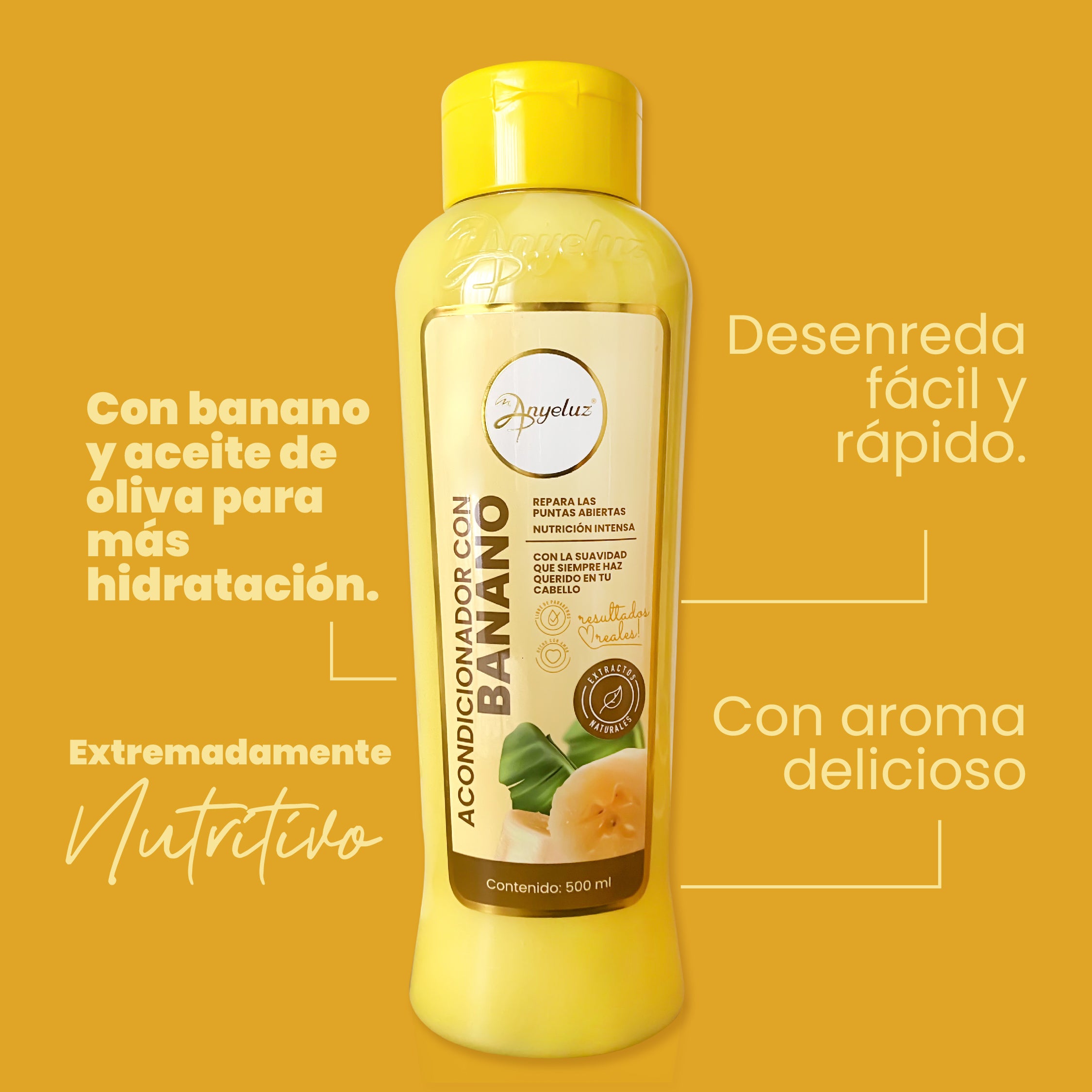 Anyeluz Banana Deep Conditioning Hair Mask - Natural Moisturizing & Repairing Treatment for Dry, Damaged Hair - Perfect for Salon-Quality Hair Care at Home