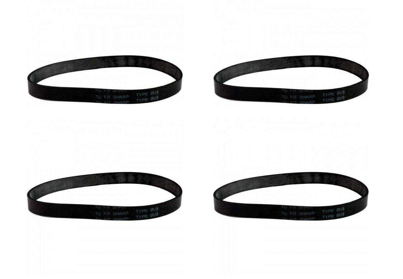 4 Pack Vacuum Cleaner Belts for Sharp EC12TWT4 - Compatible Replacement Belts for Sharp Vacuum Cleaners - Perfect for Home Cleaning & Maintenance