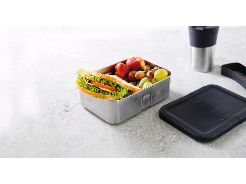 BergHOFF Essentials 3-Piece 18/10 Stainless Steel Lunch Box Set, 8.25 Inch - BPA-Free, Leak-Proof Food Containers for Office, School & Picnic Lunch Storage