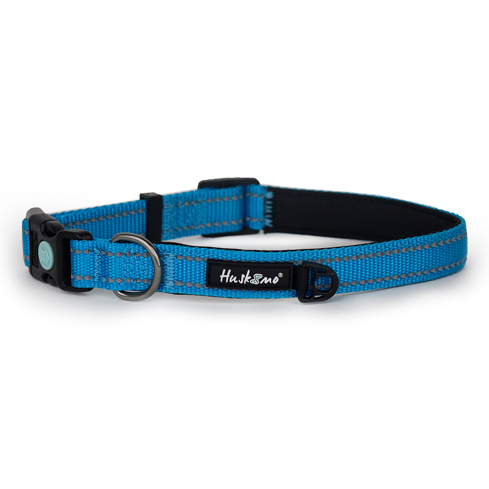 Huskimo Trekpro Dog Collar with Bells - Reflective Adjustable Pet Collar for Small Medium Large Dogs - Perfect for Hiking, Beach Walks & Outdoor Adventures