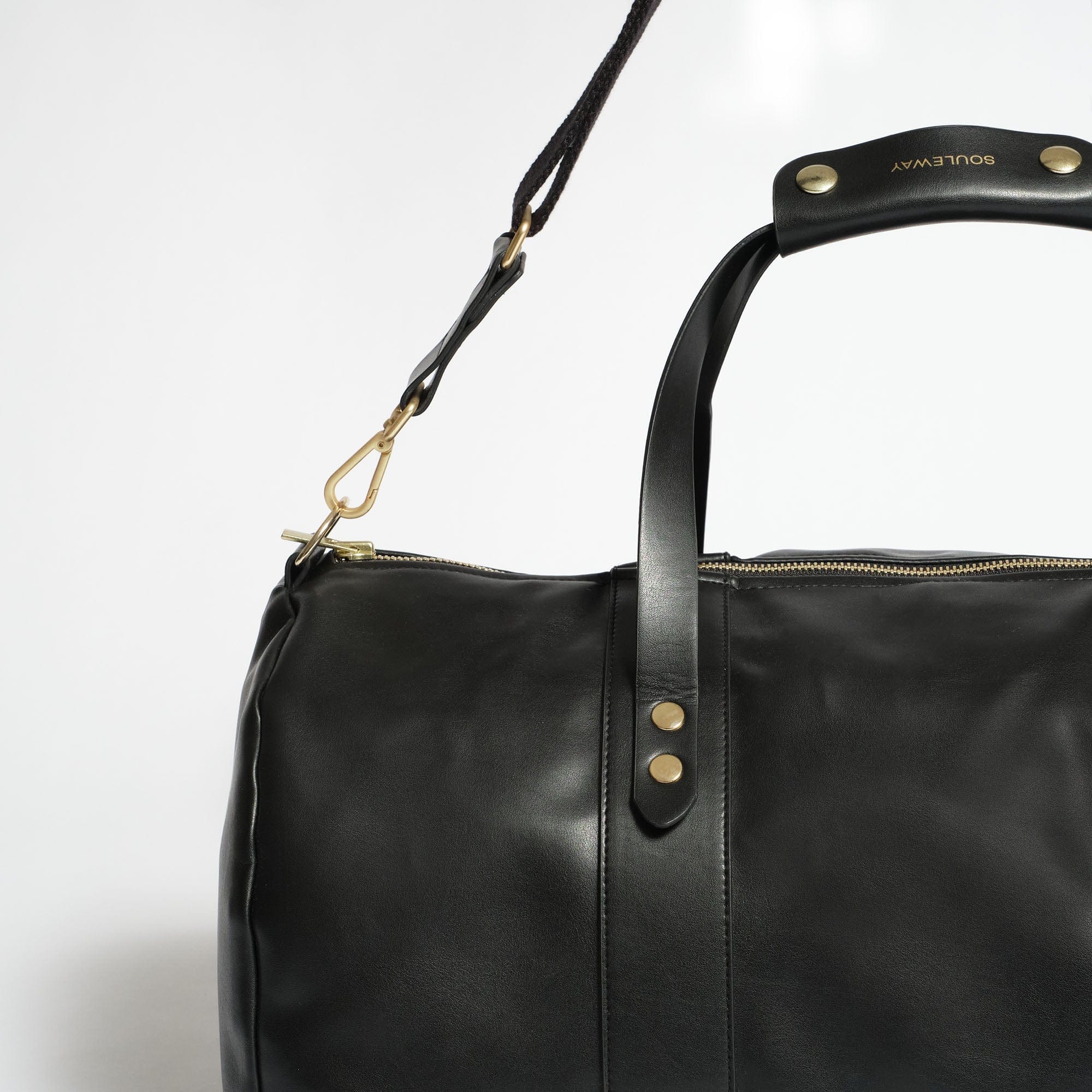 Oleatex Vegan Olive Leather Travel Set S | Night Black | Eco-Friendly Vegan Leather Luggage for Travel & Business Trips