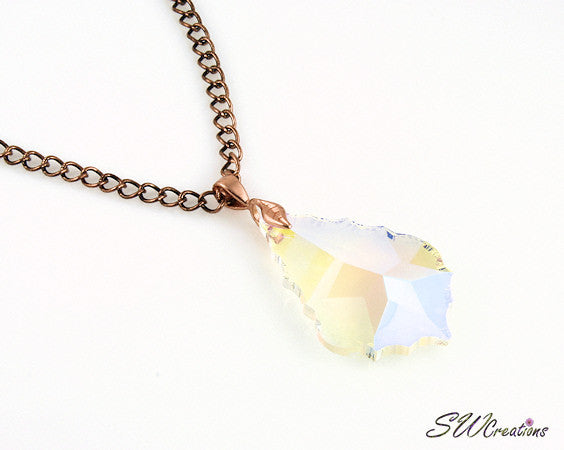 Star Crystal Iridescent Pendant Necklace - Elegant Rainbow Gemstone Jewelry for Women | Perfect for Parties, Weddings & Special Occasions