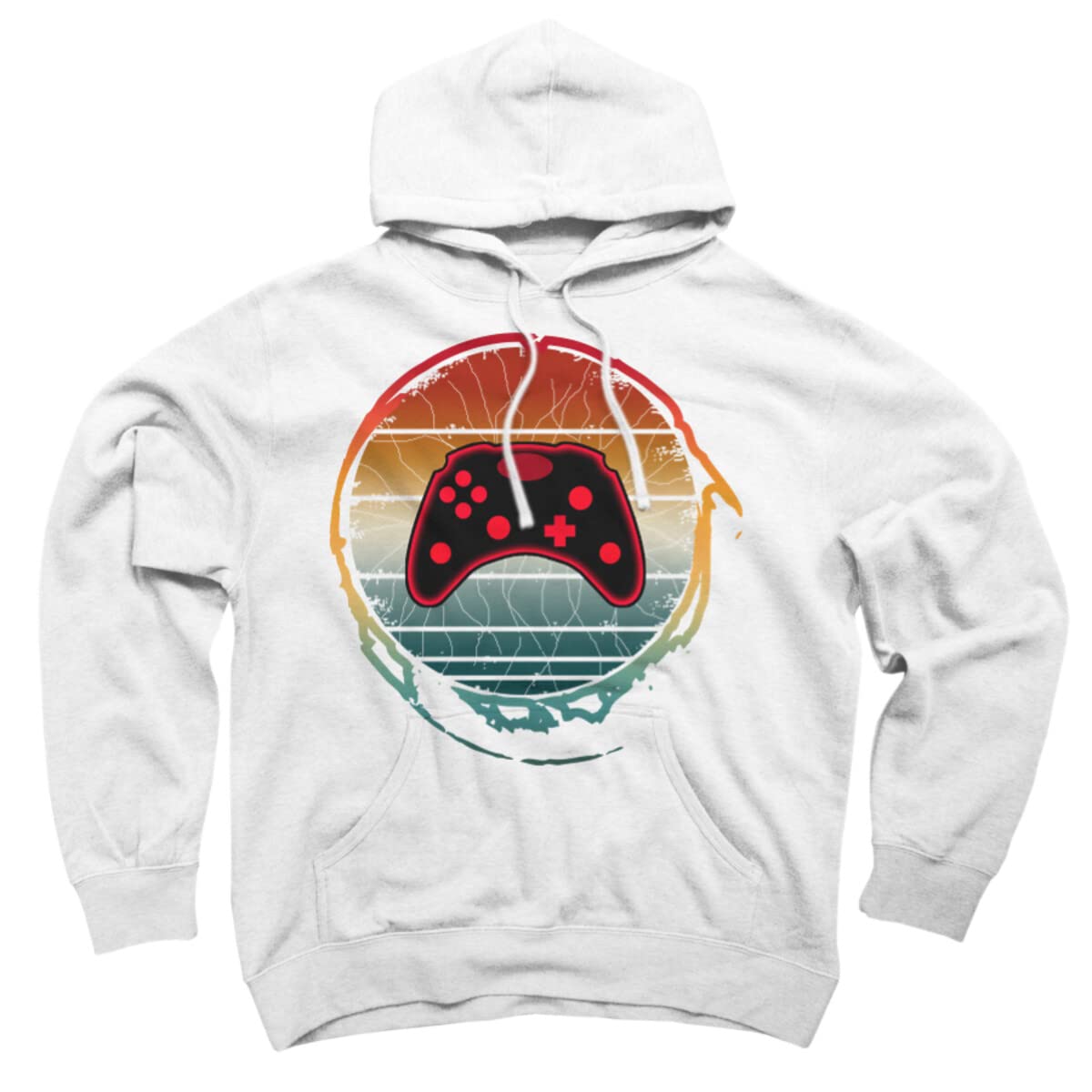 Design By Humans Unisex Retro Vintage Gamer Hoodie - Soft Pullover Sweatshirt for Men & Women - Perfect for Gaming, Casual Wear & Street Fashion