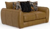 Corvara Caramel Loveseat Sofa - 2-Seater Modern Tufted Fabric Couch for Living Room, Apartment & Small Spaces - Comfortable Lounge Furniture for Relaxing & Entertaining Guests