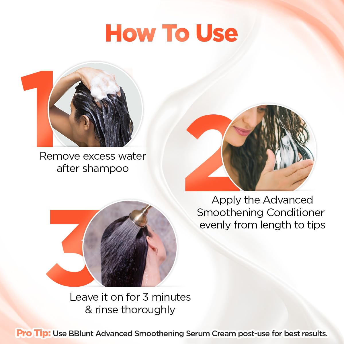 BBLUNT Advanced Smoothening Conditioner with Keratin & Hyaluronic Acid - 250g | Frizz-Free & Straight Hair Treatment | Deep Nourishment & Shine | For Men & Women | Perfect for Daily Use & Salon-Like Results at Home