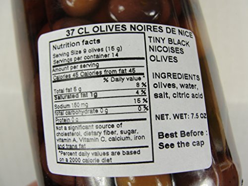 Barral French Olives de Nice - Premium Nicoise Olives 7 oz (200g) | Pitted & Marinated | Perfect for Salads, Charcuterie Boards & Mediterranean Recipes