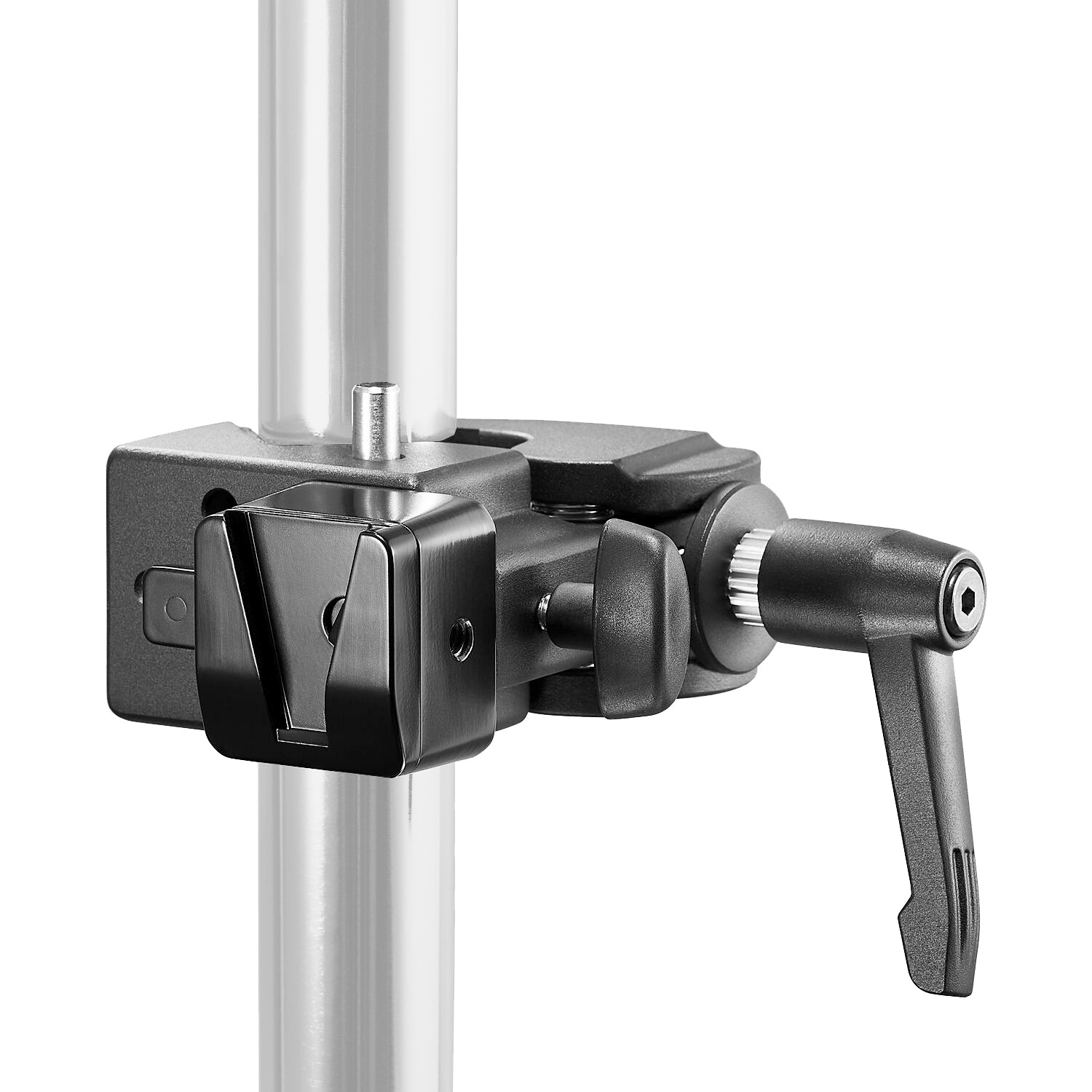 Super Nano Clamp with V Mount Clamp (LSA 03 & LSA 19) - Compact & Secure Camera Mount for DSLR, Mirrorless, and Action Cameras - Perfect for Vlogging, Filmmaking, and Photography