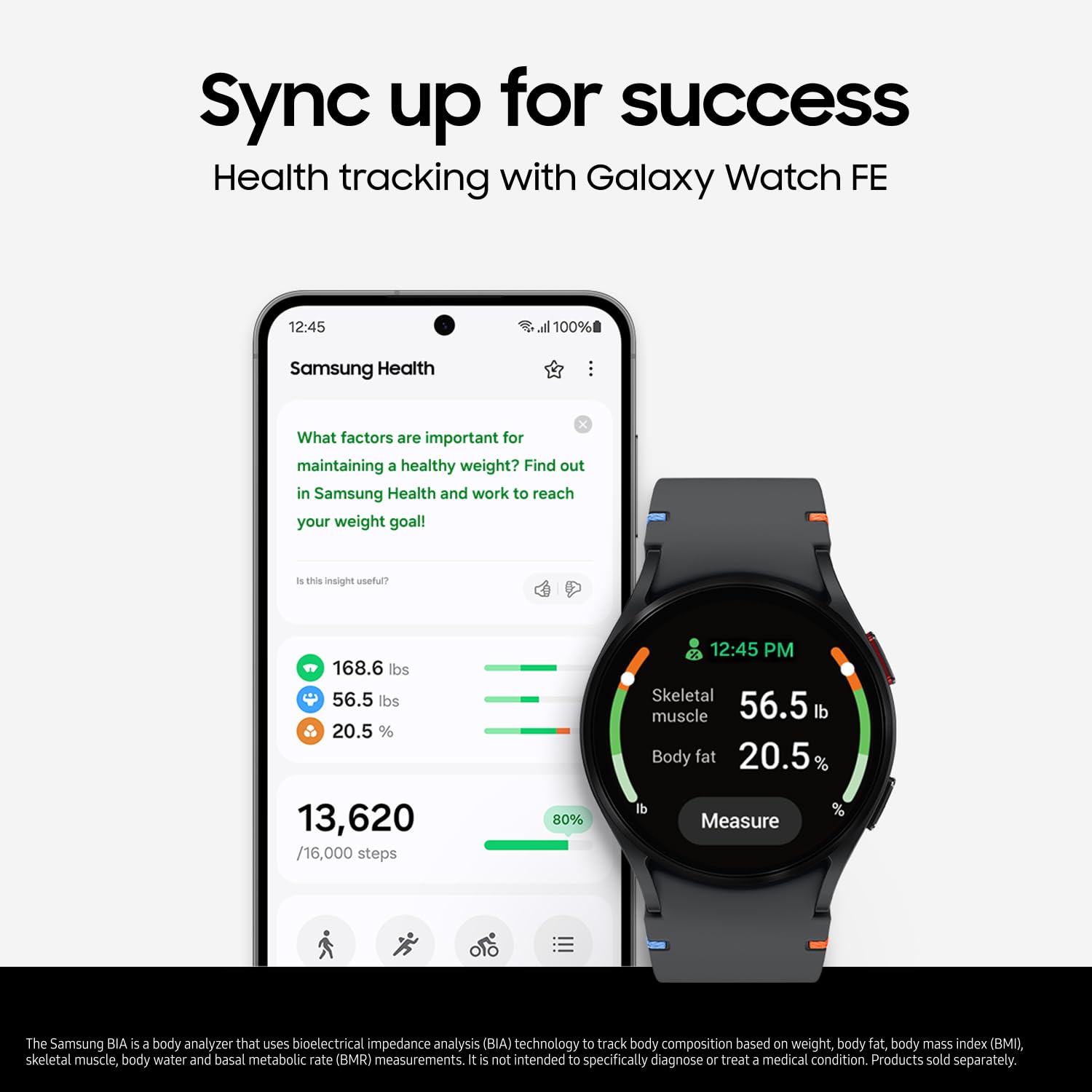 SAMSUNG Galaxy Watch FE 40mm Bluetooth Smartwatch - AI Fitness Tracker with BIA Sensor, Heart Rate Monitor, Sleep Tracking & Personalized HR Zones | 2024 Silver US Version (1 Year Warranty) | Perfect for Workouts, Running & Daily Health Monitoring