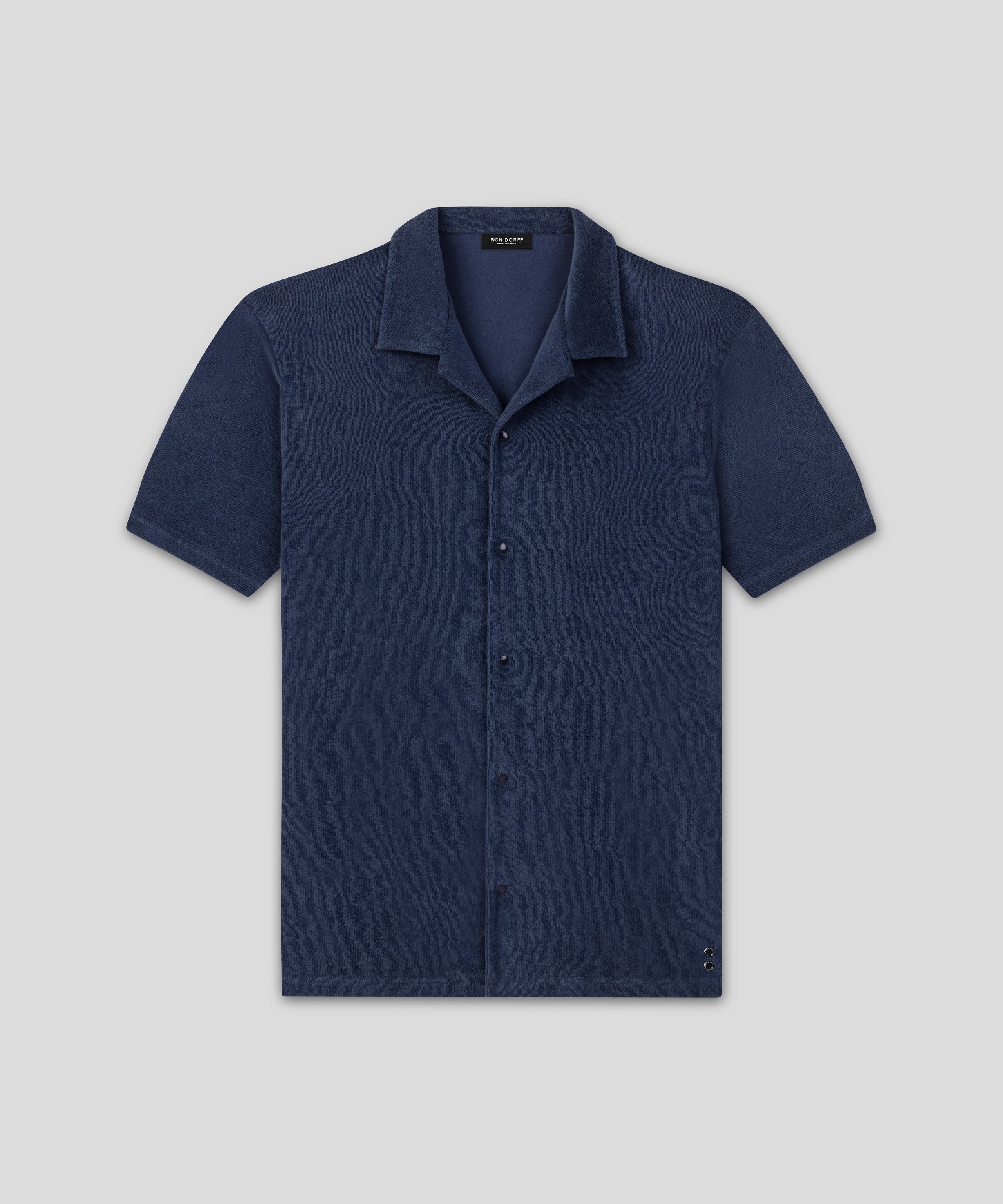 Ron Dorff Men's Cotton Terry Shirt - Soft Breathable Casual Button Down Shirt for Everyday Wear, Work & Weekend Outings
