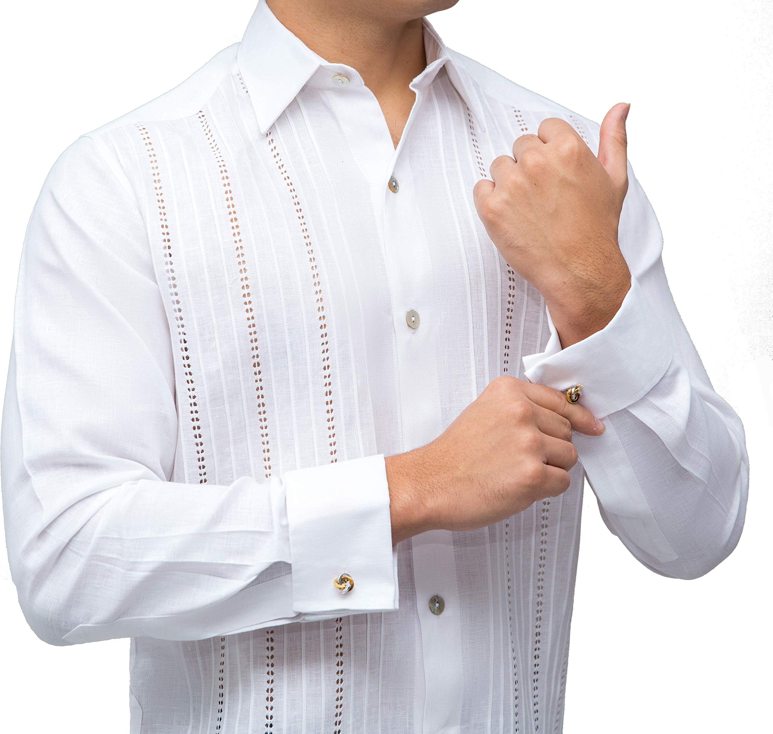 Men's Linen Guayabera Wedding Shirt - Premium Breathable Formal Attire for Beach Weddings, Summer Parties & Special Occasions