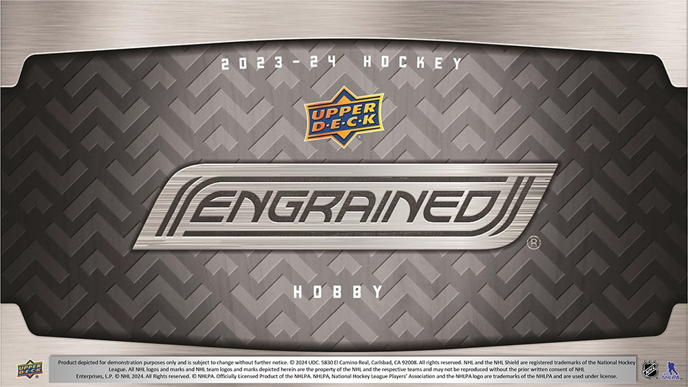 2023-24 Upper Deck Engrained Hockey Hobby Box - 10 Box Case | Premium NHL Trading Cards Collection for Collectors & Fans | Perfect for Trading, Gifting & Display