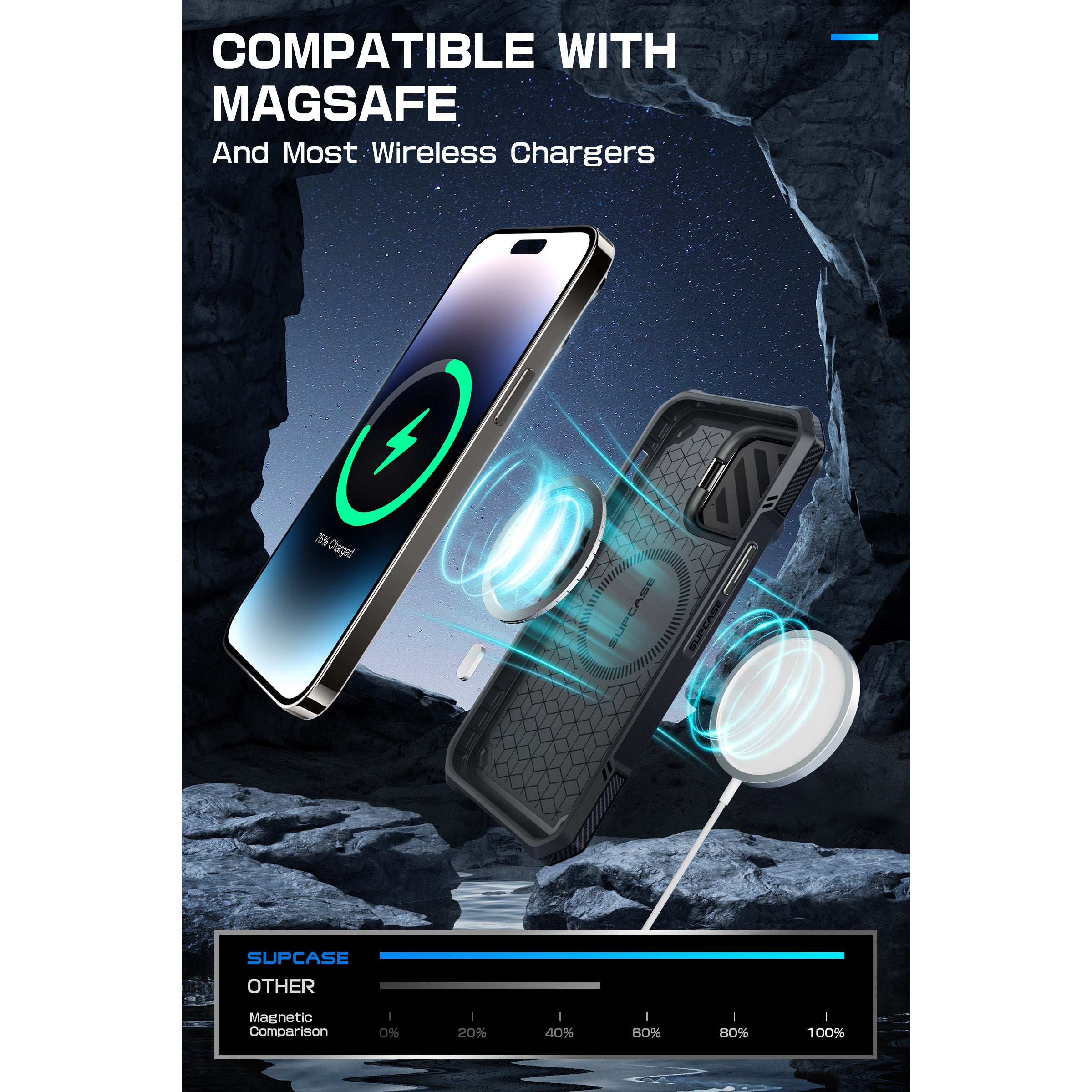 iPhone 14 Case 6.1 Inch - Unicorn Beetle MAG XT Protective Cover with MagSafe Compatibility & Camera Lens Protector - Shockproof & Slim Design - Perfect for Everyday Use, Travel & Outdoor Activities