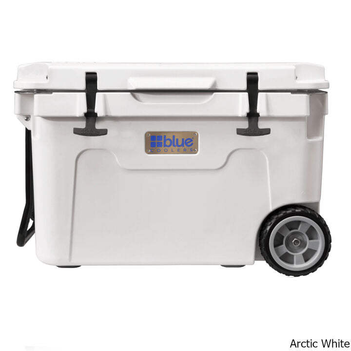 55 Quart Blue Wheeled Cooler - Heavy Duty Rolling Ice Chest for Camping, Picnics, and Outdoor Adventures