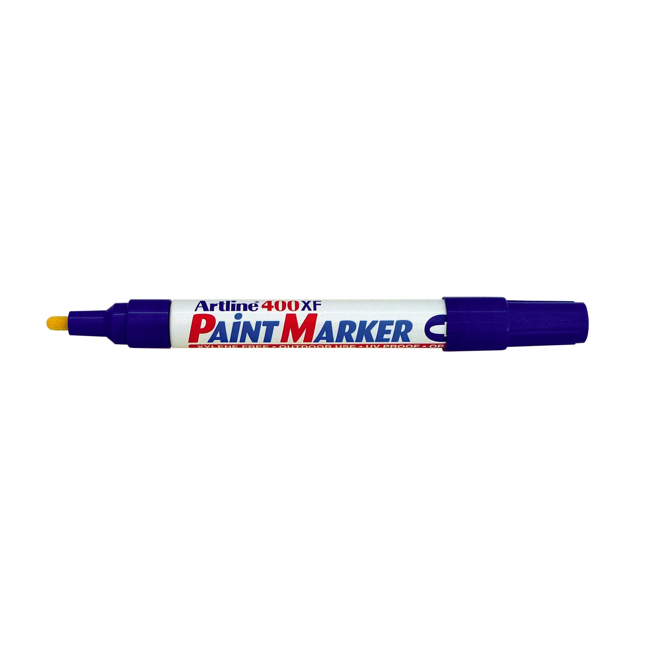 Artline 400 Blue Paint Marker Set - 12 Pack with 2.3mm Bullet Tip for Artists, DIY Crafts & Industrial Labeling - Perfect for Canvas, Metal, Glass & Wood Surfaces