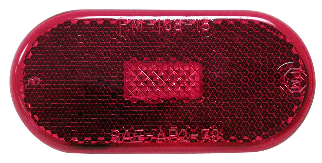 Peterson Manufacturing V128R Red Combination Clearance and Side Marker Light for Trucks & Trailers - Heavy Duty LED Safety Lights for Night Driving & Road Visibility